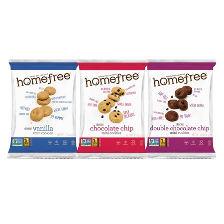 Homefree Gluten Free Mini Cookies Variety Pack, 1.1 oz/0.95oz/1.1oz Packs, PK30 LGFMMIXED30